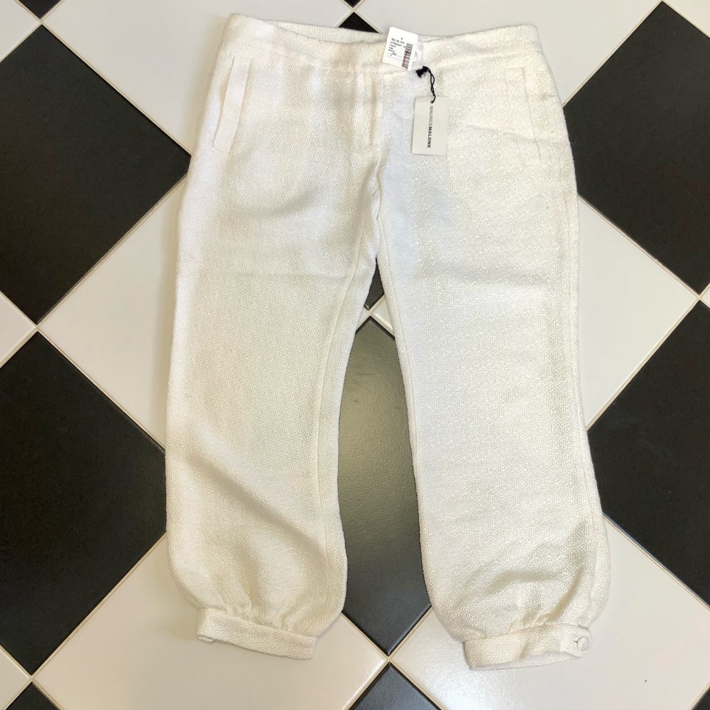 NWT Vintage Deadstock 80s Maurice Malone Italian Textured Cropped Pants size 8